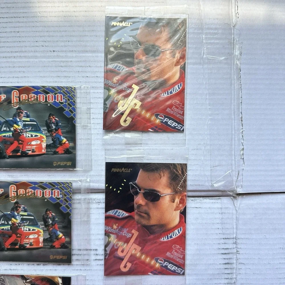 Pinnacle Jeff Gordon Trading Card Lot New Sealed 1997 Series 1 2 3 Car Keychain